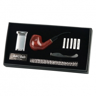 zestaw dla palacza fajek składający się z zapalniczki, wyciorów, zestaw z ubijakiem
