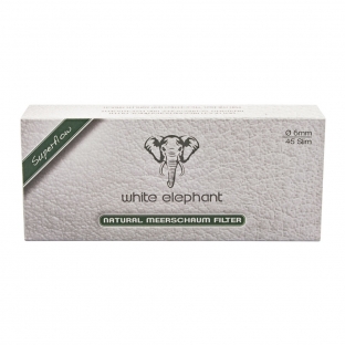 45 sztuk filtrów slim  6mm White Elephant Natural Meerschaum