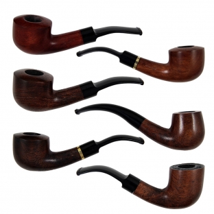 6 drewnianych fajek marki jean claude z czarnym ustnikiem