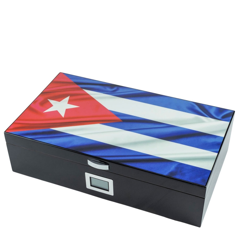 humidor na 40 cygar z flagą kuby