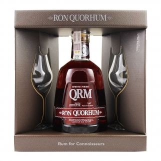 rum quorhum z dwoma kieliszkami idealne na prezent