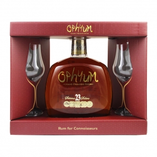 zestaw 2 sztuk kieliszków i szlachetny dominikański rum