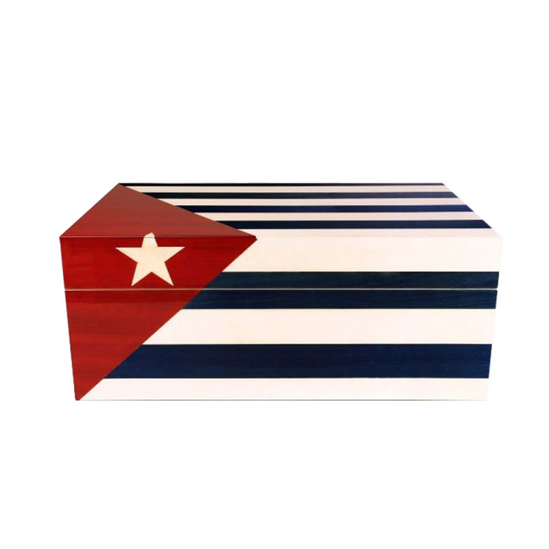 humidor na cygara z flagą Kuby
