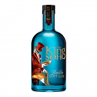 gin King of Soho w niebieskiej butelce nawiązującej do myślistwa