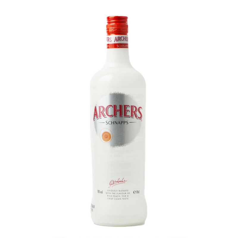 biała butelka likieru Archers Schnapps Peach