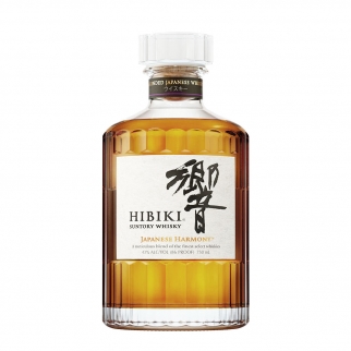 stylowa butelka japońskiej whisky Hibiki Harmony
