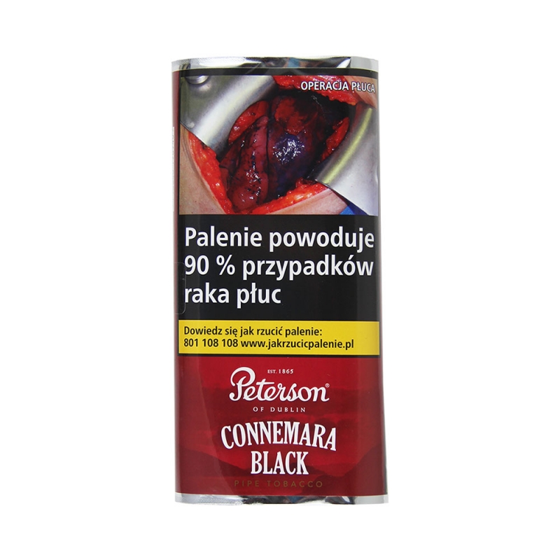 tytoń fajkowy peterson connemara black w czerwonym opakowaniu