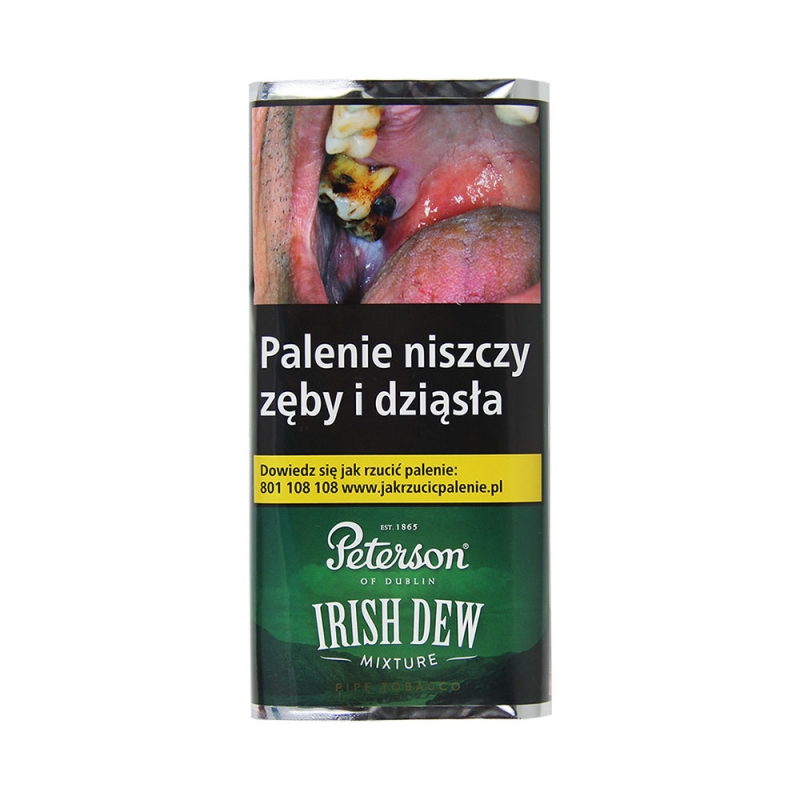 zielone opakowanie tytoniu do fajek peterson irish dew