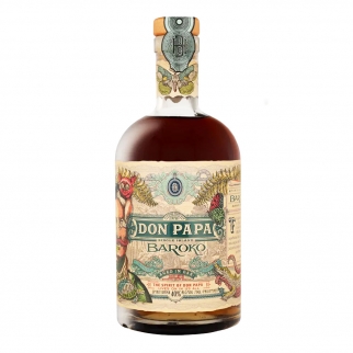 butelka rumu don papa baroko o aromacie owoców tropikalnych