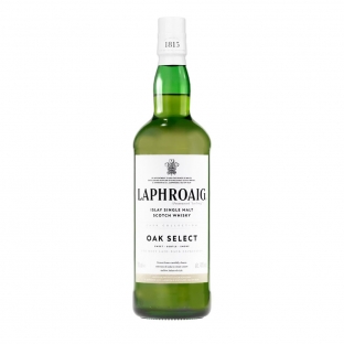 butelka whisky single malt laphroaig o pełnym smaku, torfowa