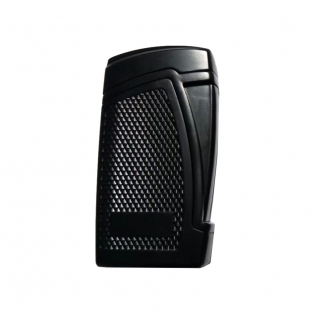 zapalniczka w kolorze czarnym z dwoma płomieniami