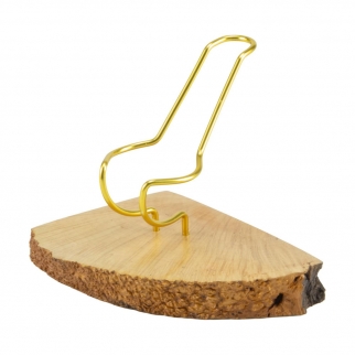 oryginalny stojak na fajkę wykonany z drewna brzozowego i mosiądzu