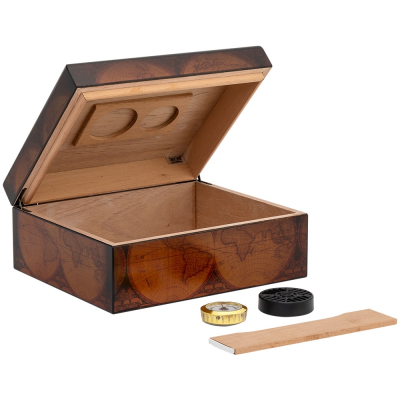 humidor z nawilżaczem i higrometrem