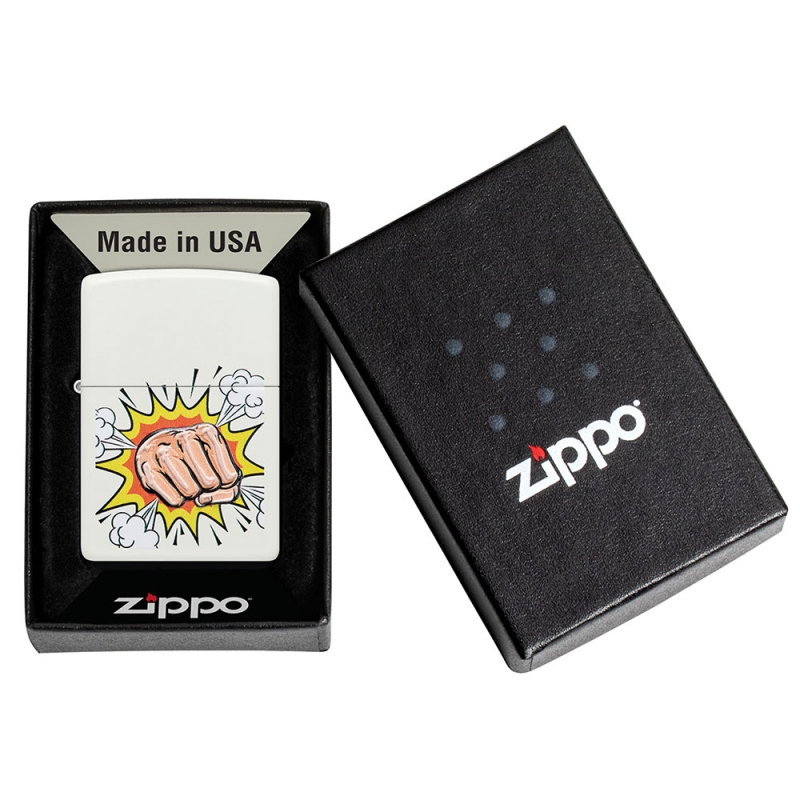 zapalniczka zapakowana w pudełko z logo zippo