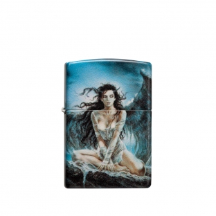 elegancka zapalniczka z grafiką kobiety z rogami