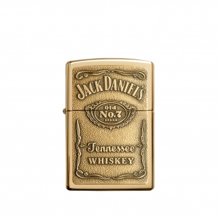 zapalniczka w złotym kolorze z emblematem Jack Daniel's Old No. 7