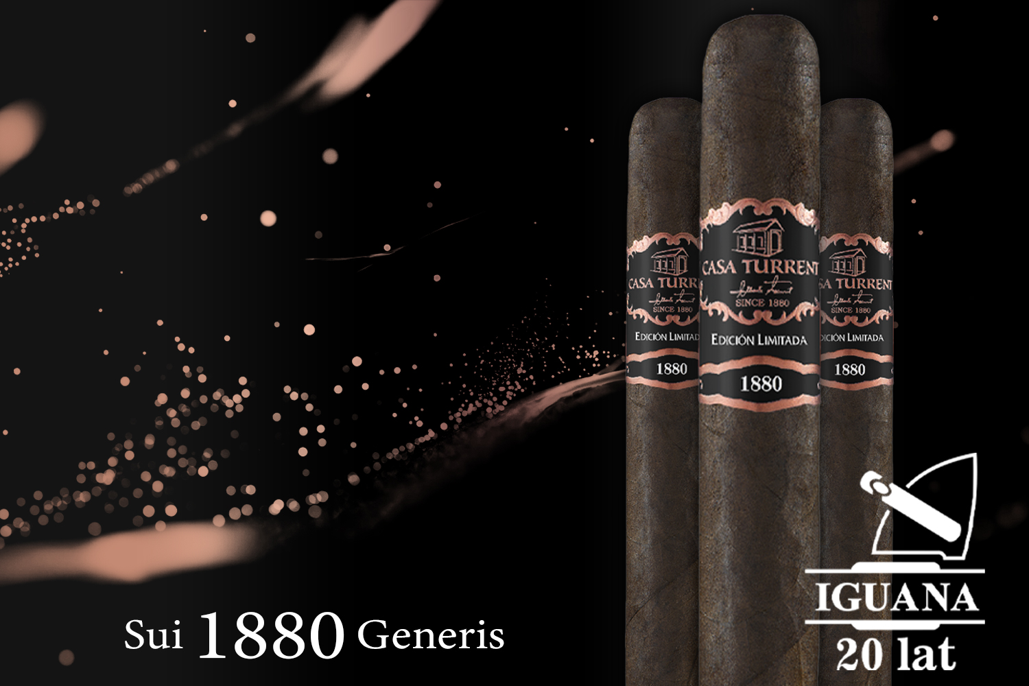 <div style="color:#ffffff;font-weight:bold;font-size:20px;margin-bottom:1px;">Casa Turrent<br /></div>
<div style="color:#ffffff;font-weight:bold;font-size:14px;margin-bottom:5px;">Iguana Edition<br /></div>
<div style="color:#ffffff;font-weight:bold;font-size:12px;margin-bottom:5px;">20th. Anniversary<br /></div>

<div>
    <span style="color:#ffffff;font-weight:bold;font-size:18px;">84,00 zł </span>
    <span style="color:#ffffff;text-decoration:line-through;font-size:5px;"></span>
</div>
